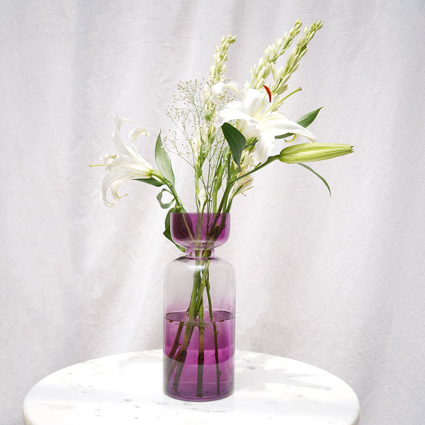 Glass Vase | Purple | 11 inches