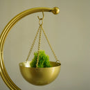 Iron Vertical Planter | Tripod Design | Gold | 36 inches.