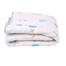 Organic Cotton Baby Quilt | Muslin Blanket for Baby | Blue Whale Print.