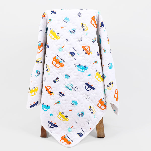 Organic Cotton Baby Blanket | AC Blanket for Baby | Car Print | 110 x 120 cm