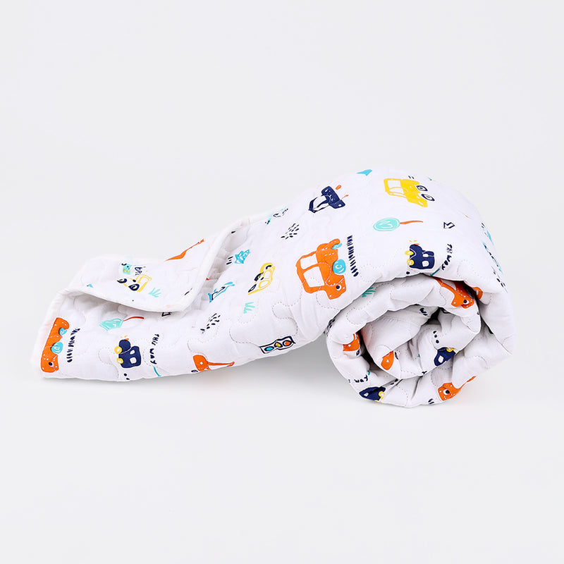 Organic Cotton Baby Blanket | AC Blanket for Baby | Car Print | 110 x 120 cm
