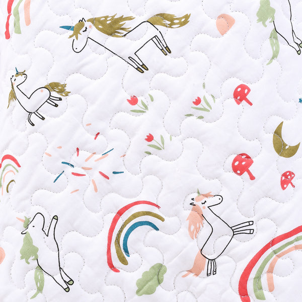 Organic Cotton Baby Blanket | Unicorn Print.