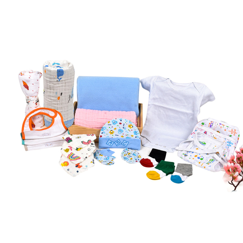 Baby Gifts for Newborn | Organic Cotton Muslin Gift Hamper | Pack of 20