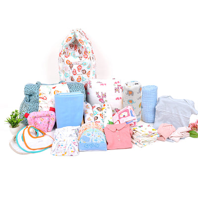 Newborn Baby Gifts | Organic Cotton Muslin | Pack of 39