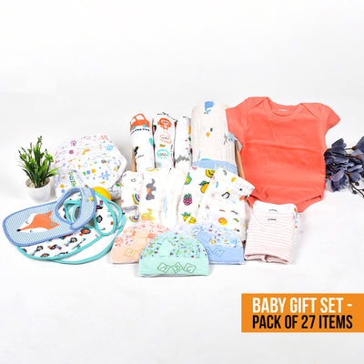 Baby Gifts | Organic Cotton Muslin Gift Hamper | Pack of 27