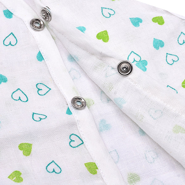 Organic Cotton Muslin Baby Jabla | White | Pack of 5.