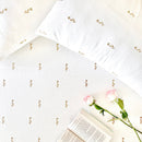 Organic Cotton Bed Sheet Set | Floral Print | White