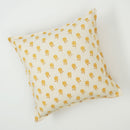 Tagar Cotton Cushion Cover | Mustard | 16x16 Inches