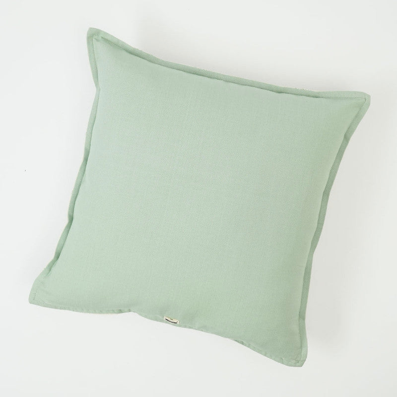 Wildflower Cotton Cushion Cover | Sage | 16x16 Inches