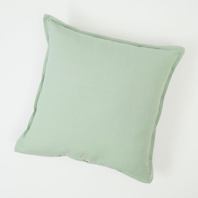 Stripe Cotton Cushion Cover | Sage | 16x16 Inches