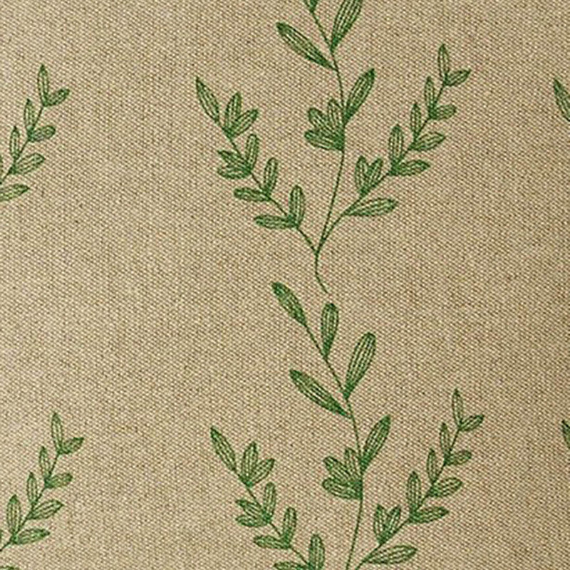 Mistletoe Cotton Cushion Cover | Beige & Olive | 16x16 Inches