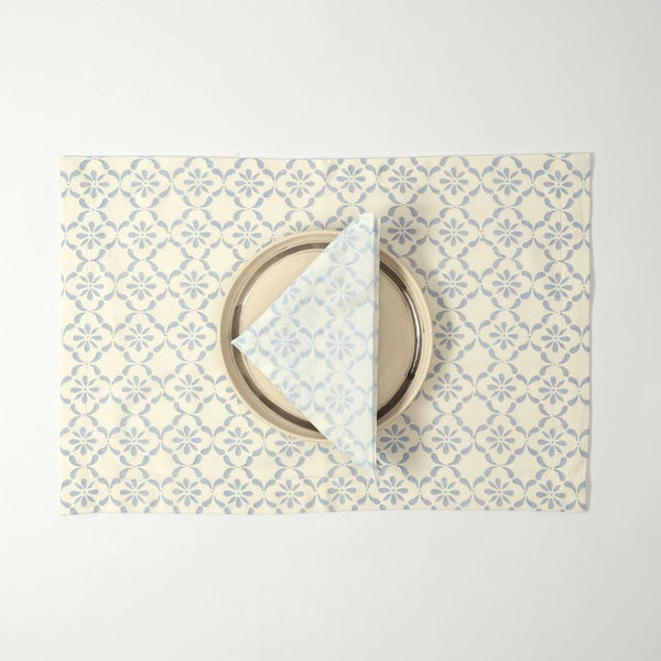 Souk Cotton Tablemat | Blue | Set of 4