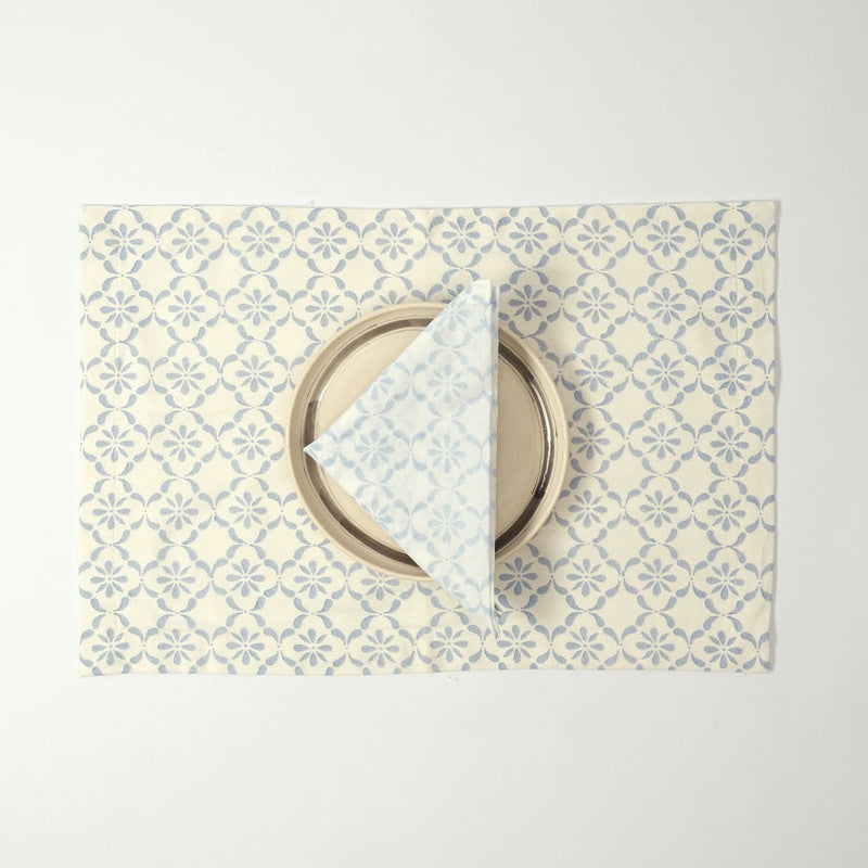 Souk Cotton Tablemat | Blue | Set of 4