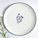 Porcelain Dinner Plates | Cicely | White & Blue | Set of 2