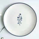 Porcelain Quarter Plates | Cicely | White & Blue | Set of 2