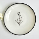 Porcelain Plate | Bouquet Pasta | White & Black