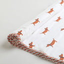 Mul Cotton Kids Blanket | Reversible | White & Brown | Reversible | White & Brown | 101 x 152 cm