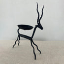 Wrought Iron Tea Light Holder | Candle Stand | Deer Design | Black | 6 inches