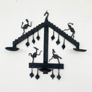 Wrought Iron Candle Holder | Tea Light Stand | Wall Mounted | Black | 10 inches