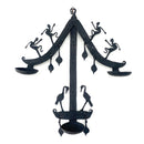 Wrought Iron Candle Holder | Tea Light Stand | Wall Hanging | Black | 10 inches