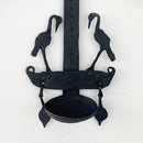 Wrought Iron Candle Holder | Tea Light Stand | Wall Hanging | Black | 10 inches