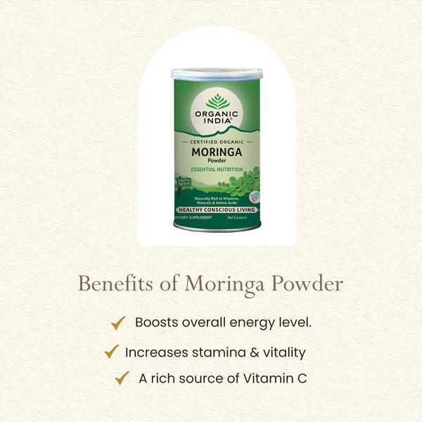 Organic India Moringa Powder | 100 g | Pack of 2