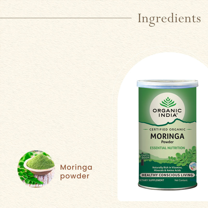 Organic India Moringa Powder | 100 g | Pack of 2