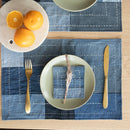 Upcycled Denim Table Mats | Boxed Design | Blue