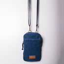 Upcycled Denim Mobile Sling Bag | Blue