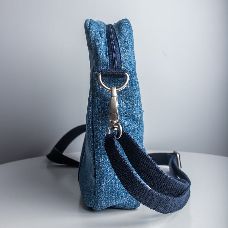 Upcycled Sling Bag | Blue