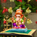 Clay Ganesh Idol | Eco Friendly Ganpati Idol | Lalbaugcha Raja Ganpati | 6 inches