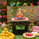 Ganesha Idol for Pooja Room | Eco Friendly Ganpati Idol | Clay | Vinayaka | 6 inches