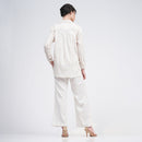 Organic Cotton Shirt for Women | Cream | Block Printed