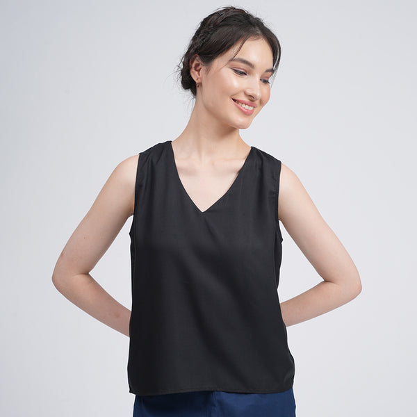 Modal Tencel Top & Pant Set for Women | Black & Navy