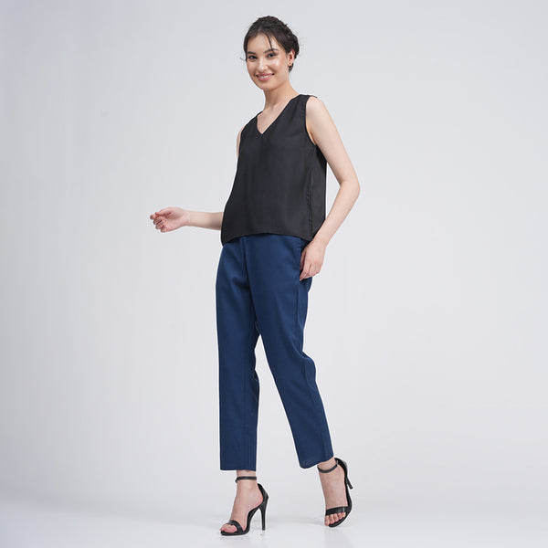 Modal Tencel Top & Pant Set for Women | Black & Navy