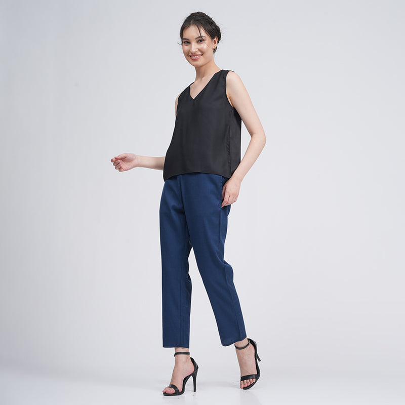 Modal Tencel Top & Pant Set for Women | Black & Navy