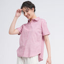 Organic Cotton Pink Shirt for Women | Gingham Checks