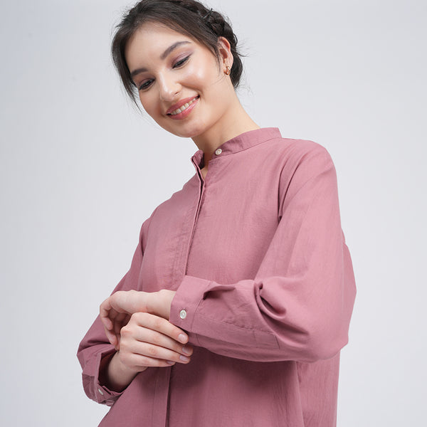 Organic Cotton Kurta Shirt for Women | Pink