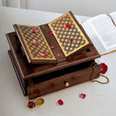 Wooden Holy Book Stand | with Drawer | Brown | 32 cm