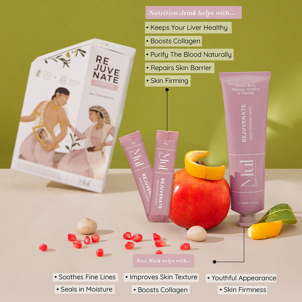 Rejuvenate Skin Firming Care | 1 Face Mask & 15 Sachet of Nutrition Drink | Set of 2