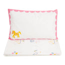 Cotton Bedsheet Set for Kids | Jungle Print | White & Pink