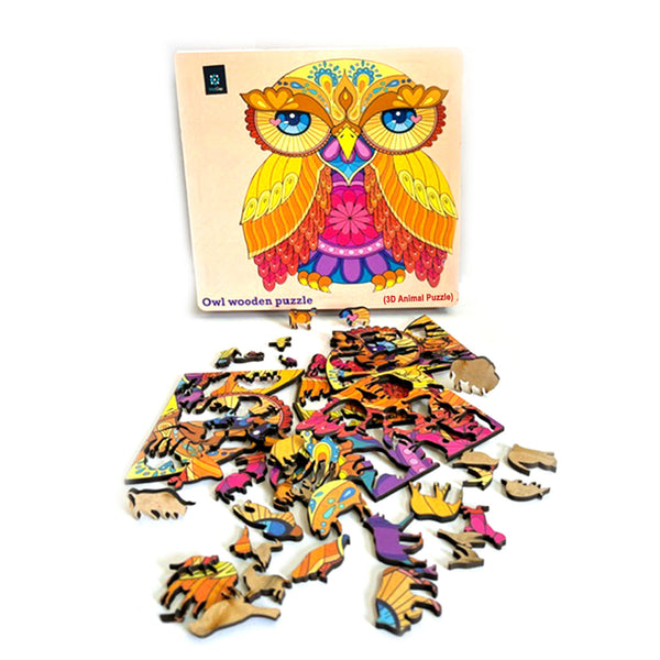 Wooden Toys for Kids | Owl Puzzle | Multicolour