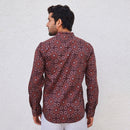 Kurta Style Shirt for Men | Organic Cotton Tencel | Half Sleeves | Maroon