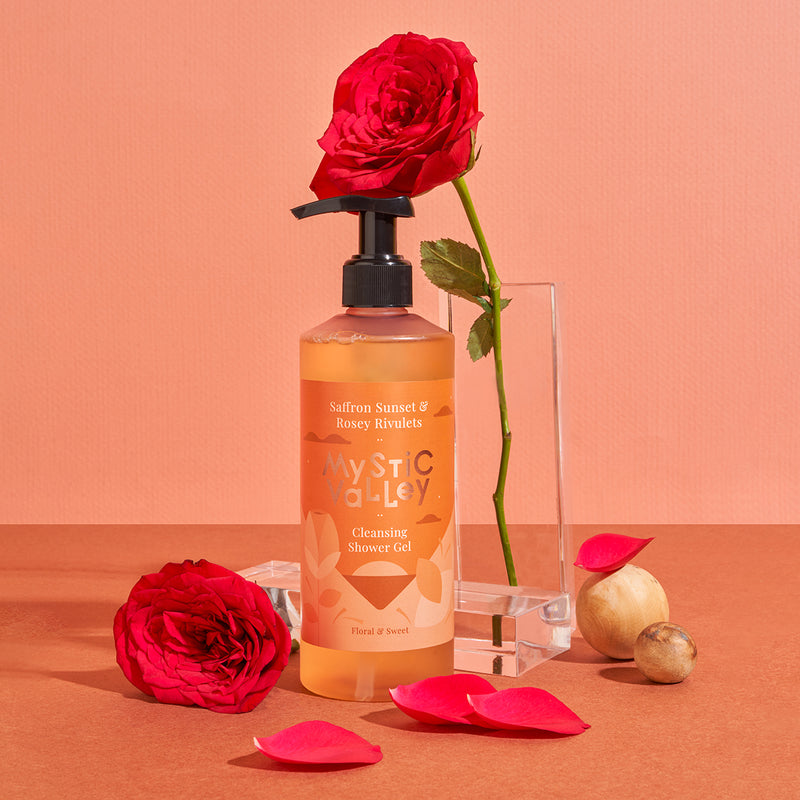 Shower Gel | Saffron & Rose Luxury | Brightens Skin & Vitamin C | 350 ml