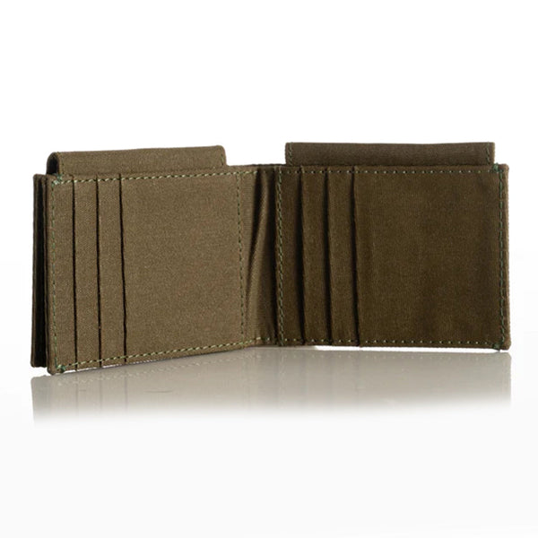 Canvas Bi-Fold Wallet for Men | Green