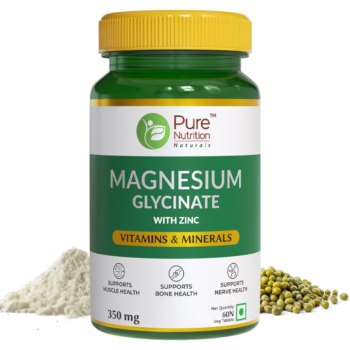 Magnesium Glycinate Tablets | Bone and Muscle Health | 60 Tablets