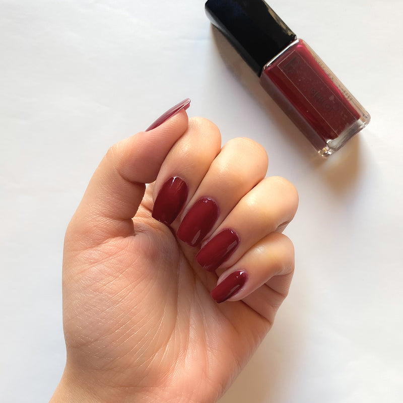 Maroon Nail Polish | Vegan | Merlot | 10 ml