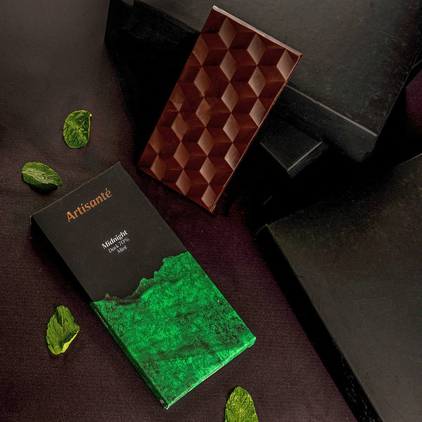 70% Dark Chocolate Bar | Mint | Midnight | 80 g