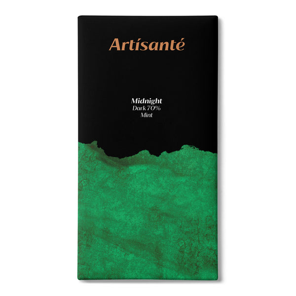 70% Dark Chocolate Bar | Mint | Midnight | 80 g