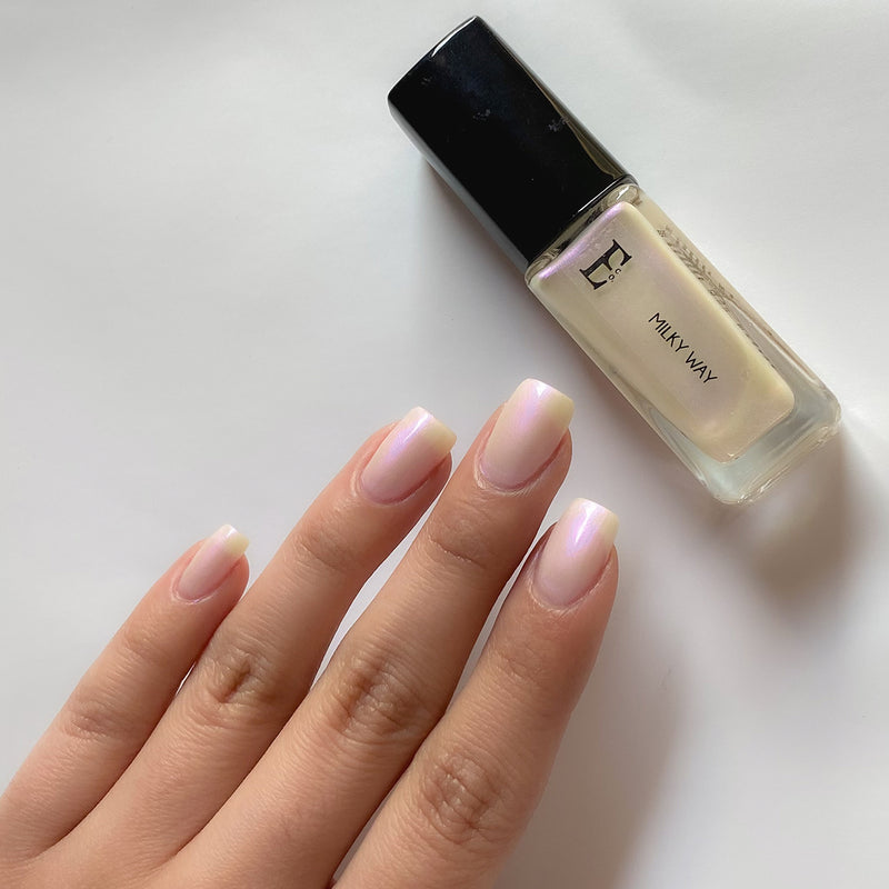 Metallic White Nail Polish | Milky Way | 10 ml.